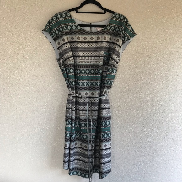 Merona Dress, XXL, Turquoise/Gray/Black - Picture 2 of 7